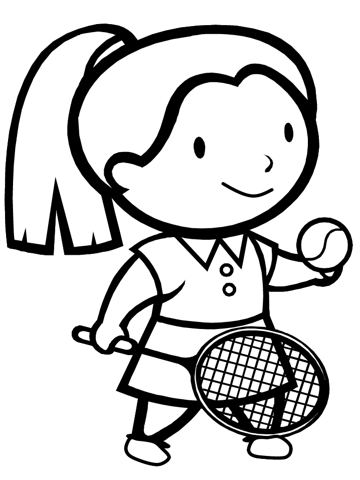 718x957 Tennis Coloring Pages For Girls Sports Sport Coloring Pages