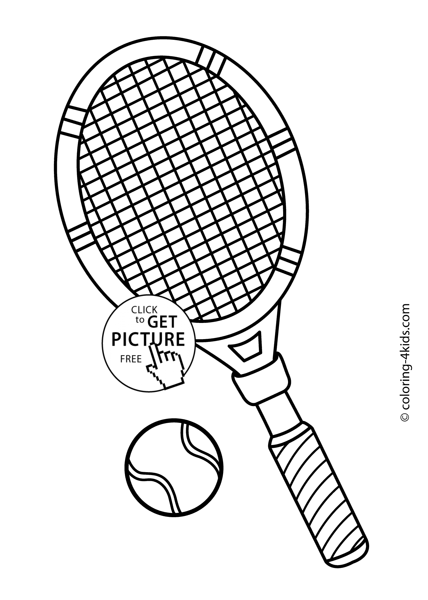 1483x2079 Tennis Sport Coloring Page For Kids, Printable Free Coloing