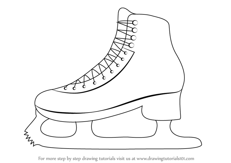 800x566 Learn How To Draw Ice Skates (Other Sports) Step By Step Drawing