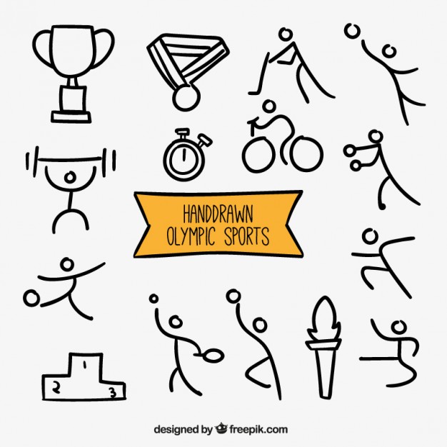 626x626 Sketches Olympic Sports Vector Free Download