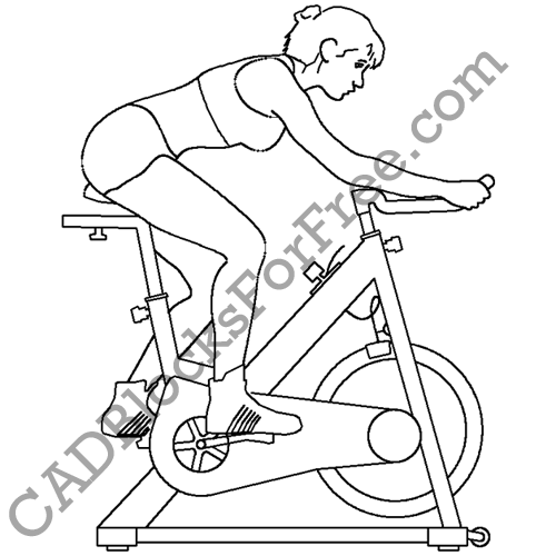 500x500 Exercise Bike Cad Blocks For Free