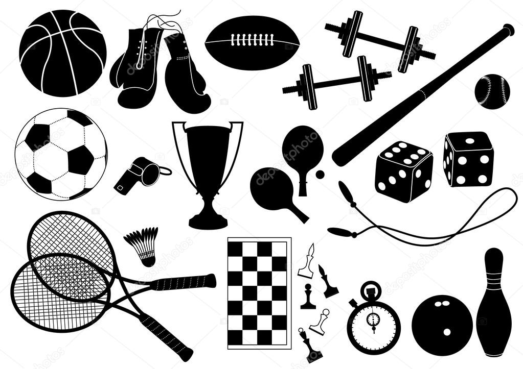 1023x723 Sports Equipment.vector Symbol Stock Vector Geraktv