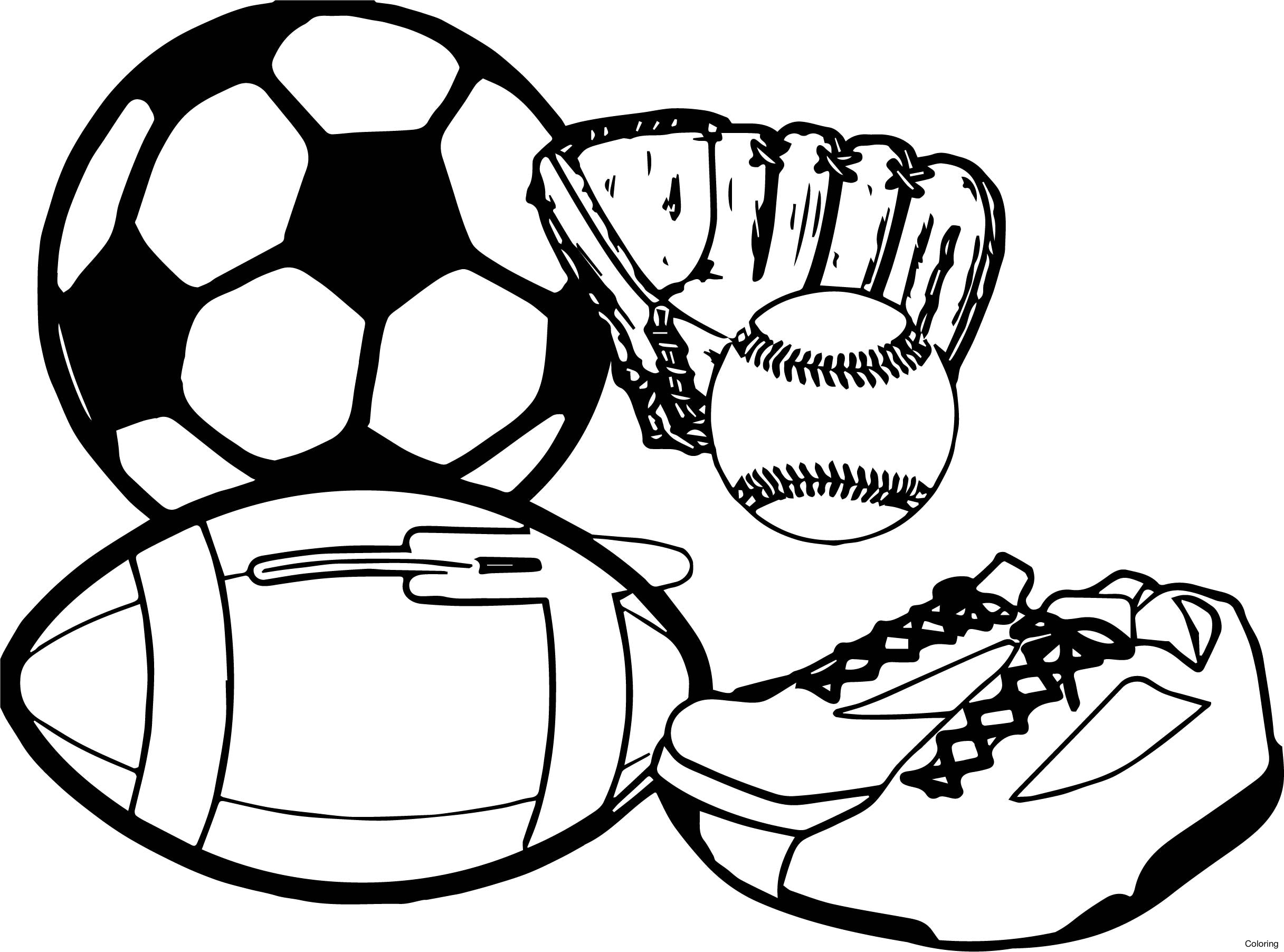 Sports Equipment Drawing at GetDrawings | Free download