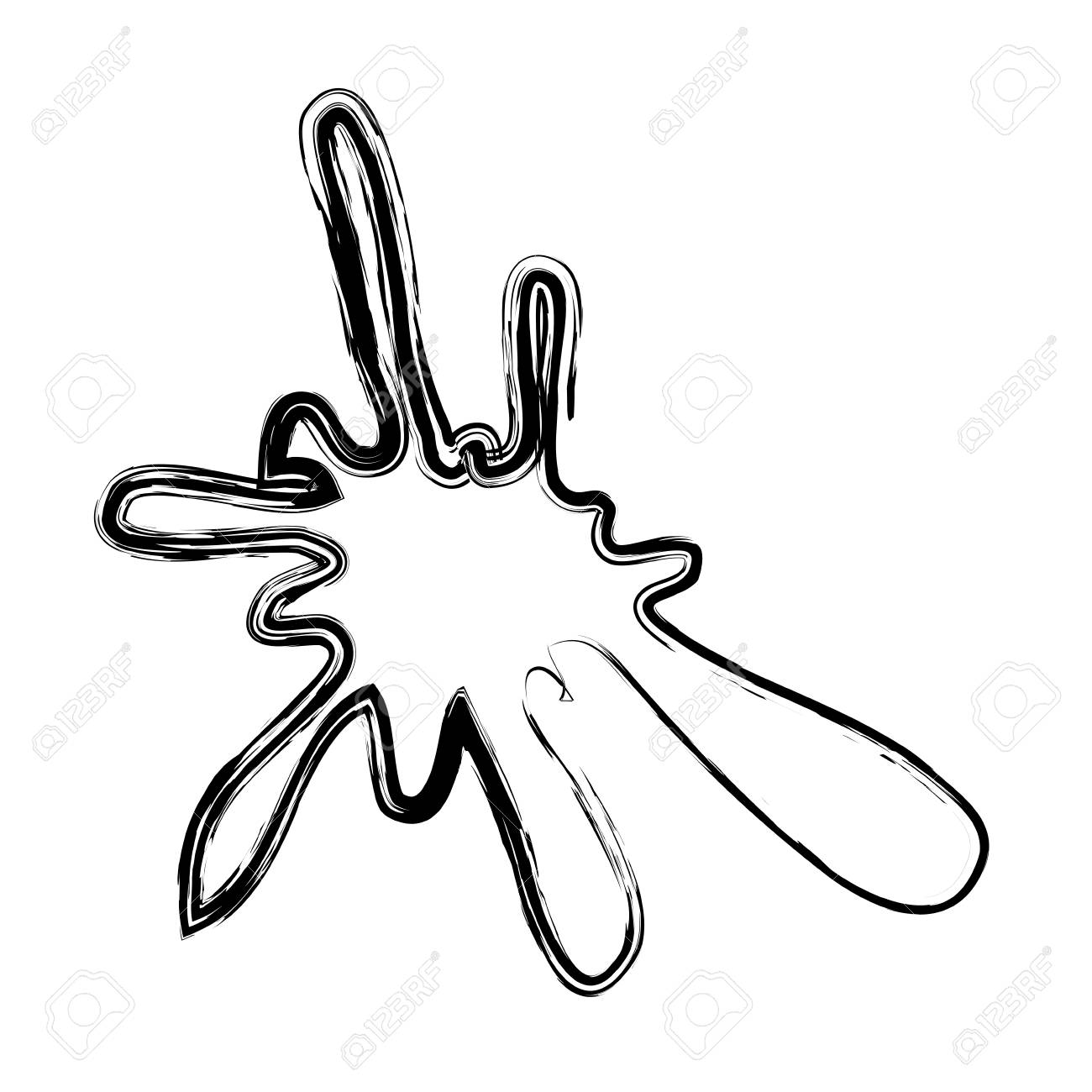 1300x1300 Graffiti Splash Abstract Spot Image Sketch Vector Illustration