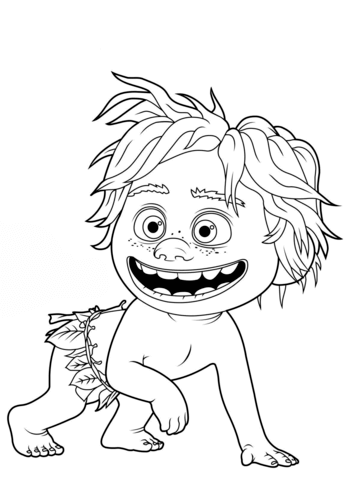 344x480 Spot, A Caveboy From The Good Dinosaur Coloring Page Free