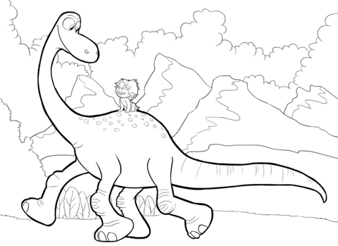480x349 Spot Riding Arlo Coloring Page Free Printable Coloring Pages