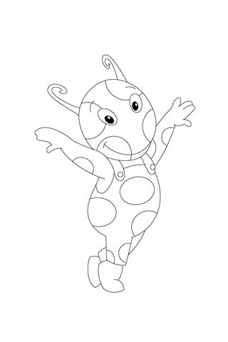 320x480 Uniqua Is Dancing On The Spot Coloring Page Free Printable