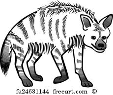 230x194 Free Art Print Of Striped Hyena Or Hyaena Hyaena Vintage Engraving