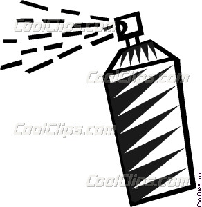 292x300 Bottle Of Hair Spray Vector Clip Art