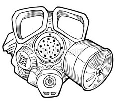 230x207 Gas Mask Clipart Spray Paint Stencil