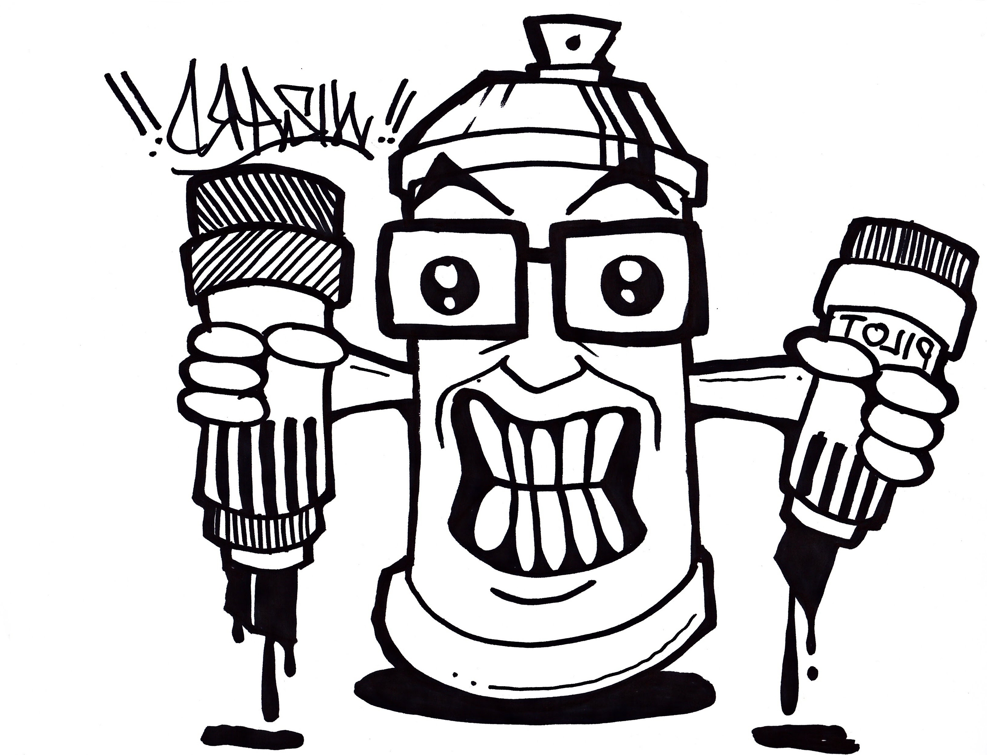 3241x2480 Graffiti Spray Drawing