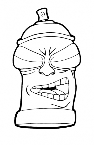 390x600 Spray Can Graffiti Group