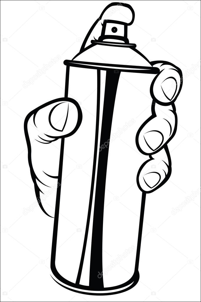 683x1024 Hand Holding Spray Paint Stock Vector Fxm73