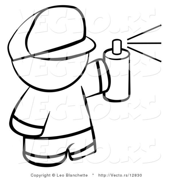 600x620 Spray Painter Clipart