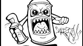 320x180 How To Draw A Graffiti Spray Paint Can With A Gas Mask Video