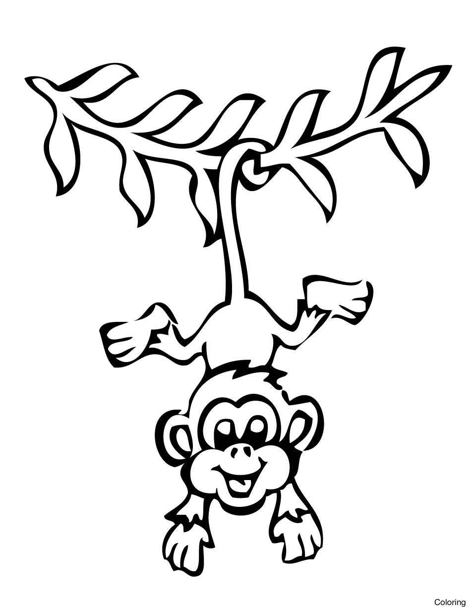 950x1230 Monkey Cartoon Drawing Drawings Of Monkeys How To Coloring 6f Step