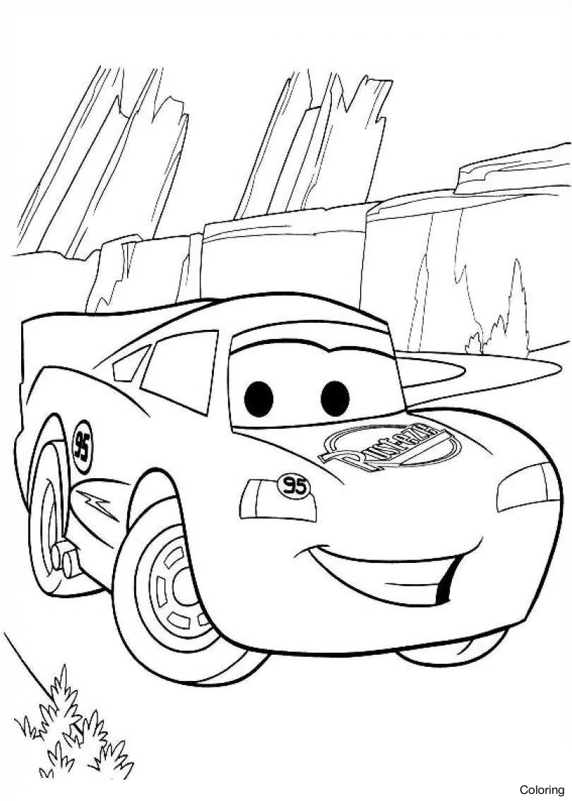 810x1134 Disney Cars Coloring Book Apple Pages Mcqueen Lightning Pictures