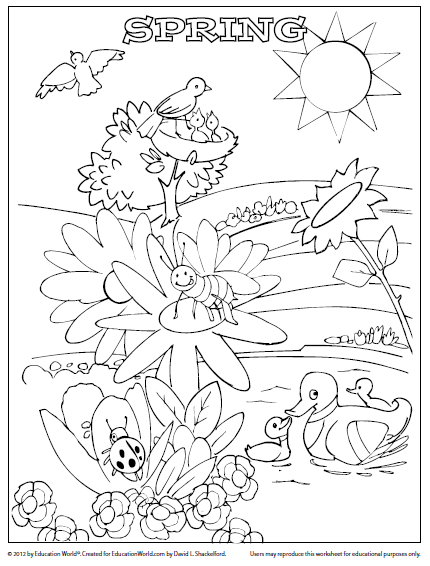 430x566 Coloring Sheet Template Spring Education World