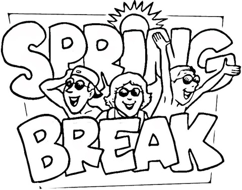 480x377 Spring Break Coloring Page Free Printable Coloring Pages