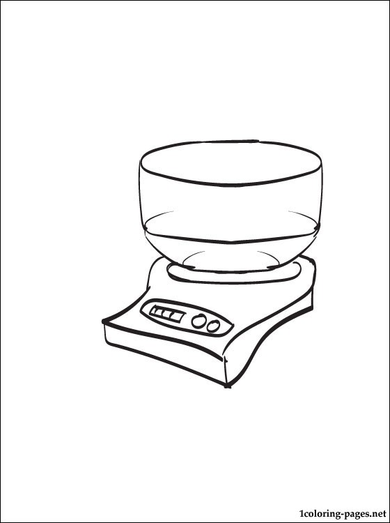 560x750 Kitchen Scale Coloring Page Coloring Pages