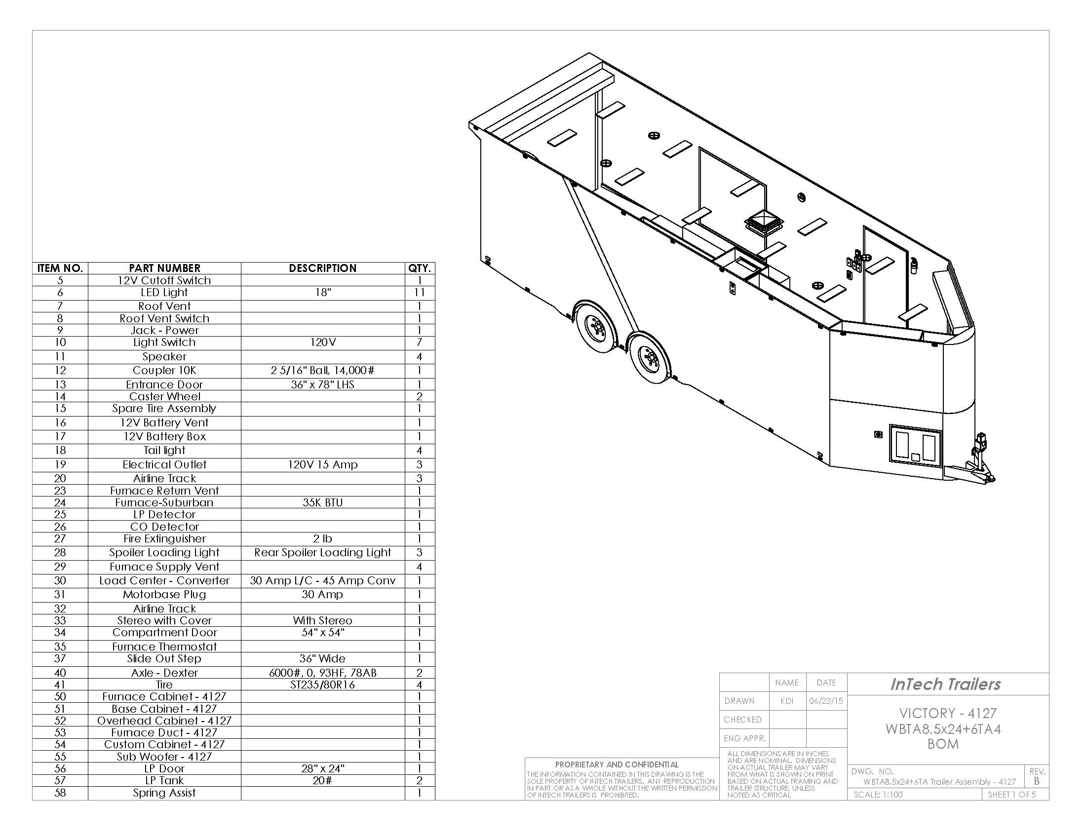 2200x1700 Intech 8.5'X24' 6' All Sports Trailer