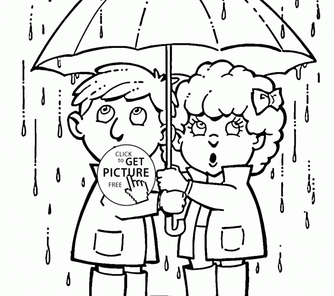 678x600 Rainy Season Drawing For Kids Kids Coloring