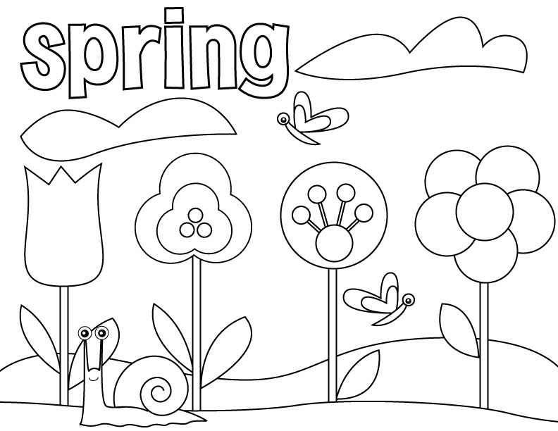 792x612 Coloring Pages For Spring Colouring In Tiny Image Printable