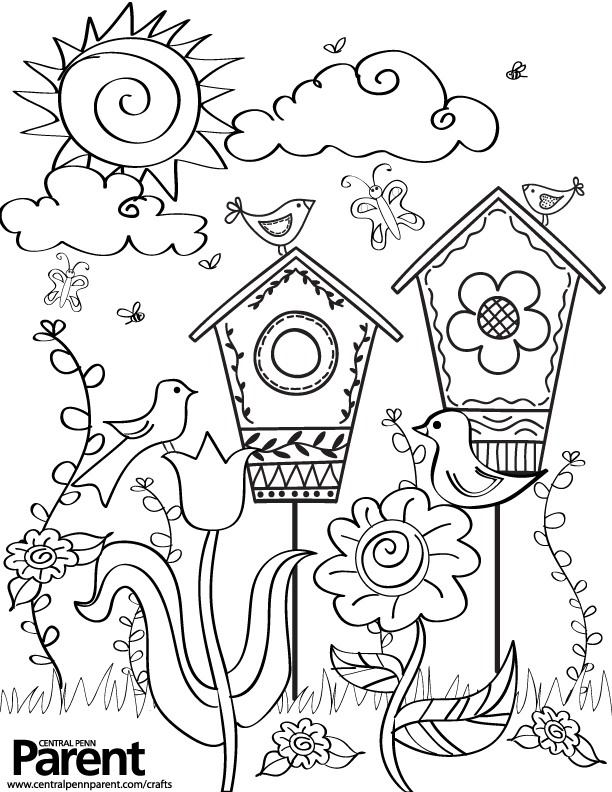 612x792 Creative Kids Springtime Coloring Page Central Penn Parent