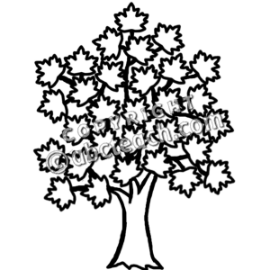 300x300 Spring Tree Clipart Black And White