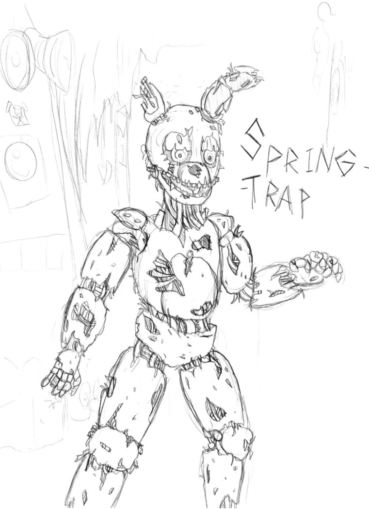 761x1050 Re Draw Springtrap By Makuta Trixaan
