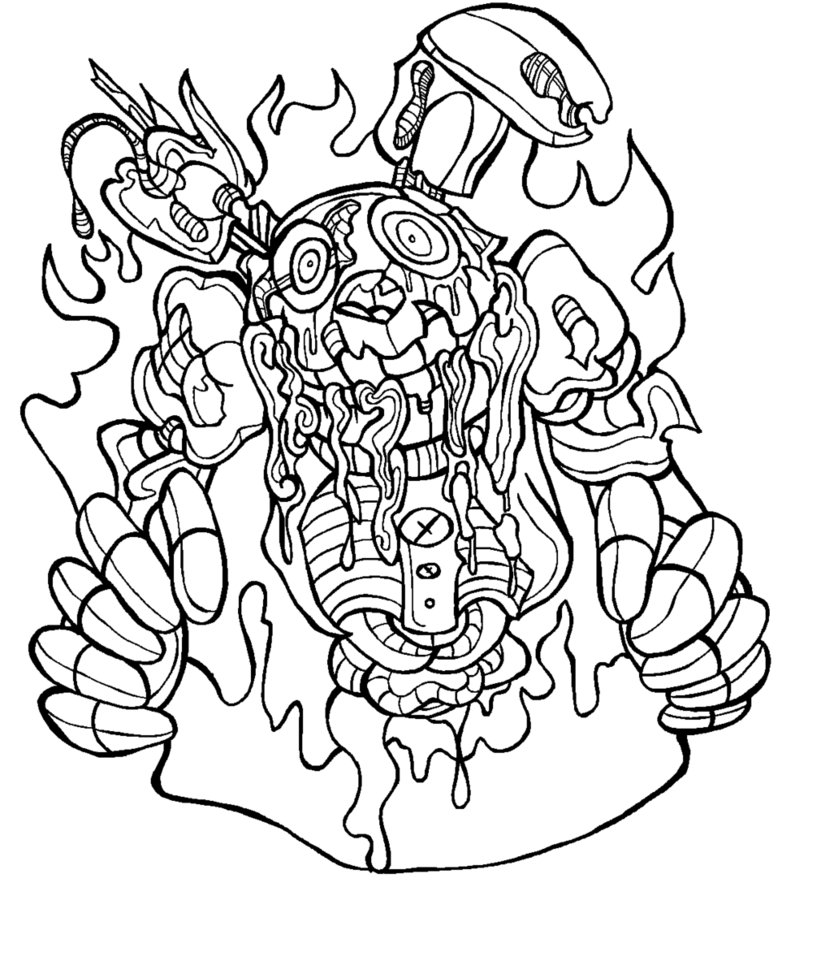 821x974 Springtrap Tattoo Design By Bakukurara