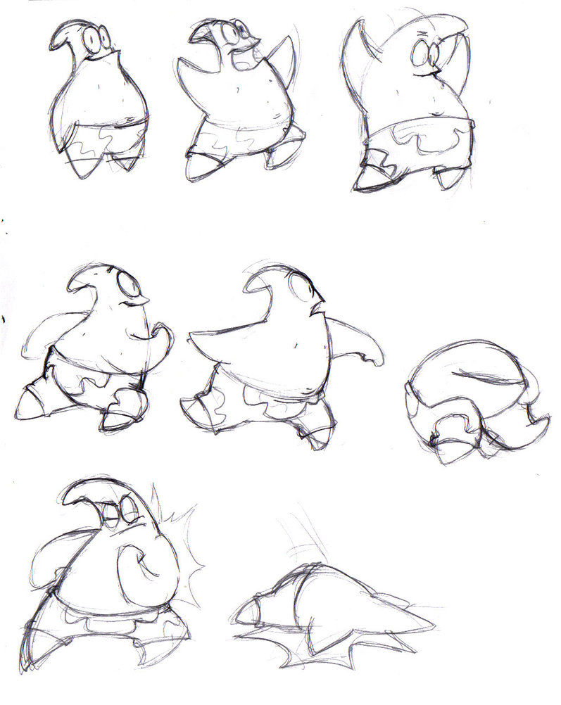 797x1002 Patrick Sprite Sheet Rough By Anniemae04