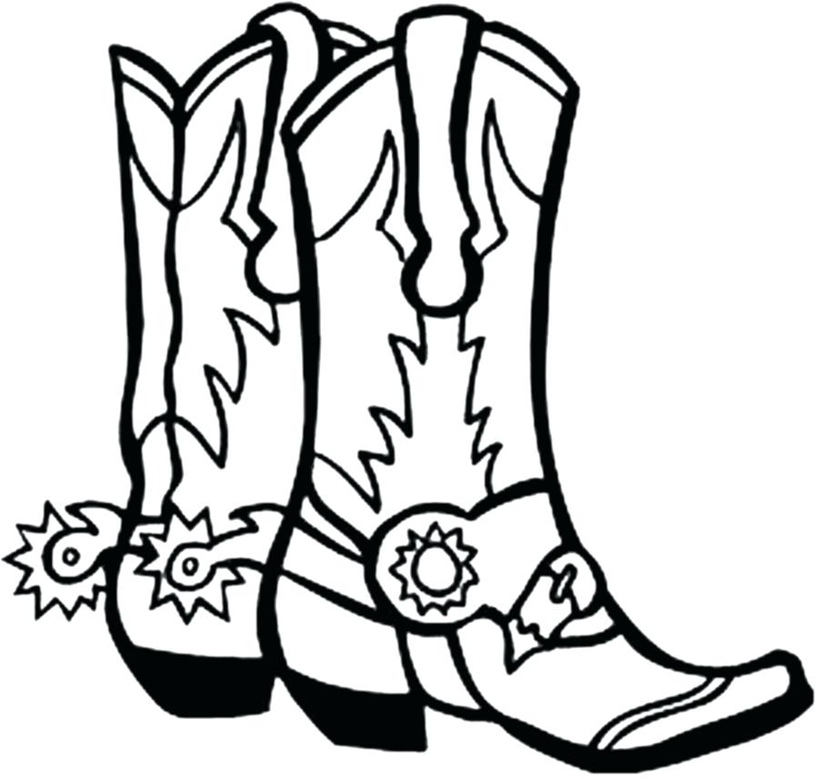 903x857 Cowboy Boot With Spur Coloring Page Click The Free Printable Pages