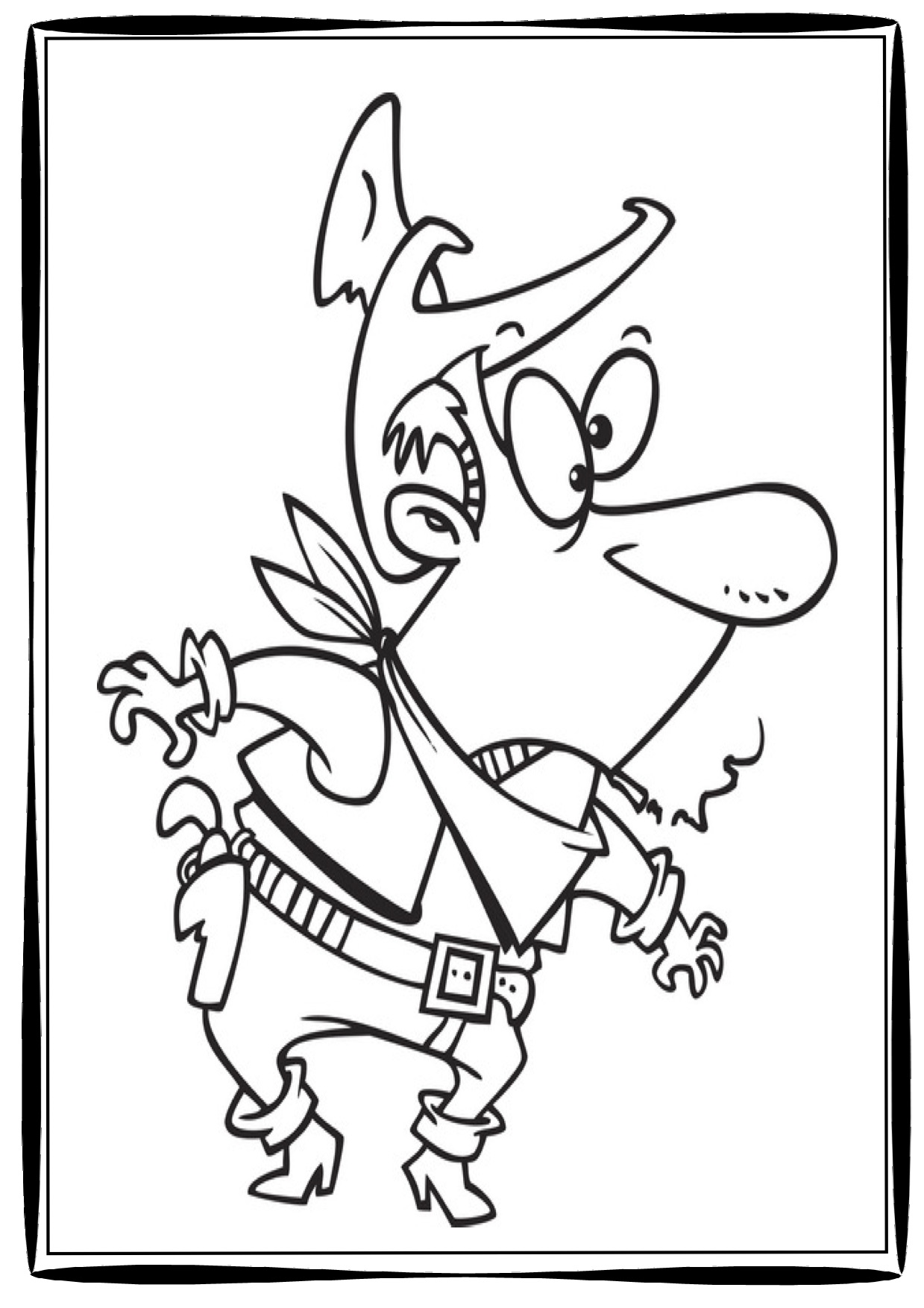 1239x1754 Free Cowboy Coloring Pages