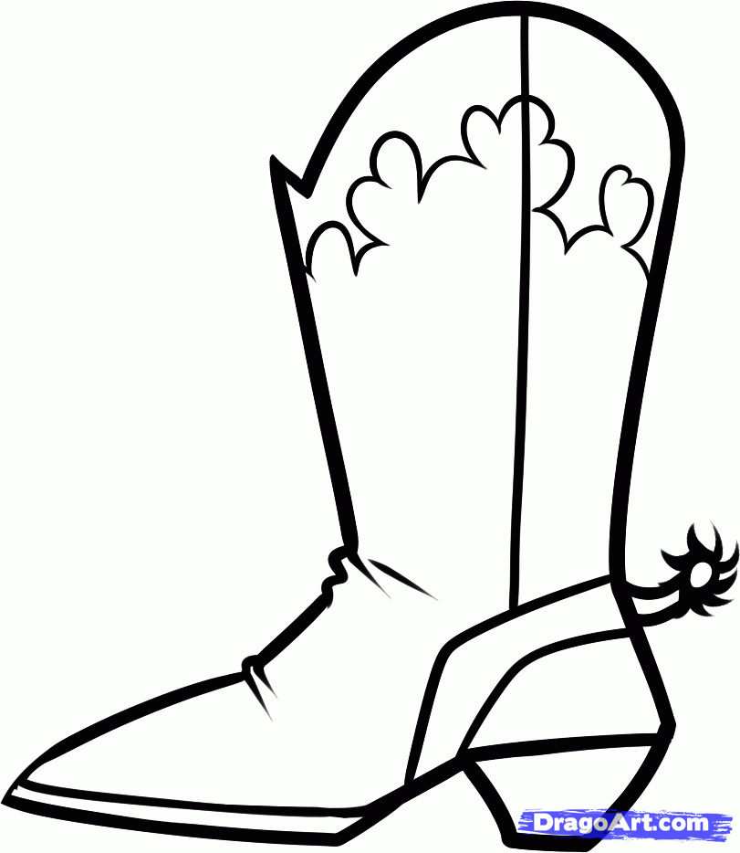 811x934 How To Draw Cowboy Boots, Cowboy Boots, Step By Step, Fashion, Pop