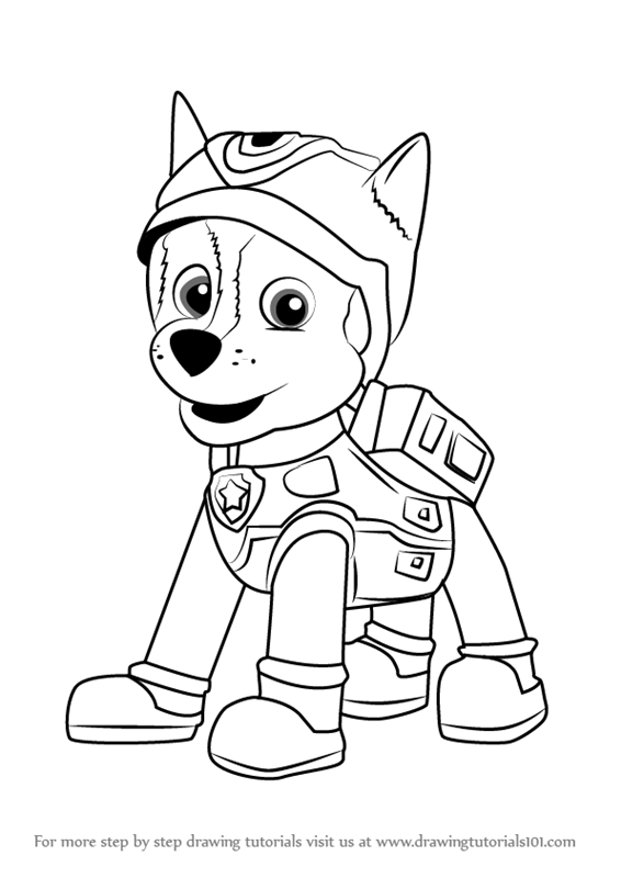 566x800 Learn How To Draw Super Spy Chase From Paw Patrol (Paw Patrol