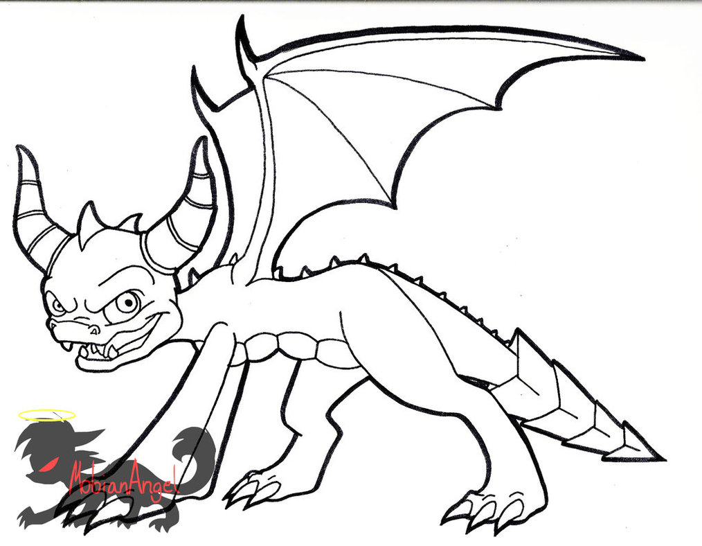 1014x788 Skylanders Spyro (Lineart) By Sophie The Skunk