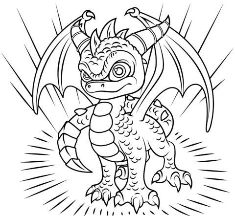 480x442 Skylanders Spyro Coloring Page Free Printable Coloring Pages