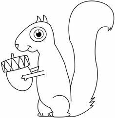 236x243 How To Draw A Cartoon Squirrel Cartoon Animals
