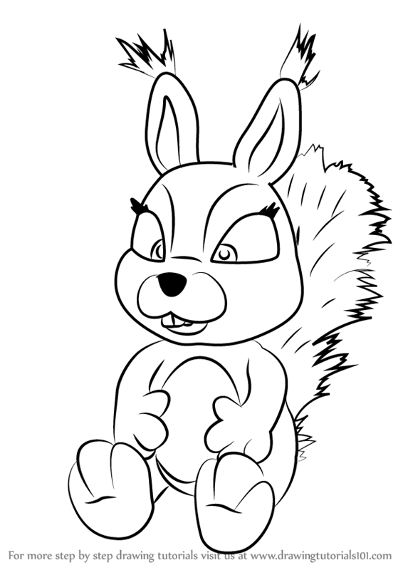566x800 Learn How To Draw Squirrel From Masha And Bear (Masha And