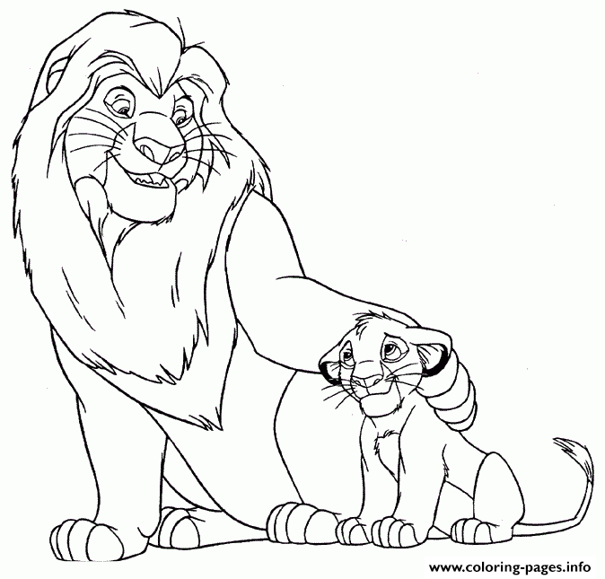 674x645 Free Lion King Mufasa And Simba E1449385528983f9f2 Coloring Pages