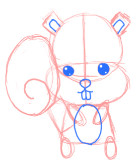 274x338 How To Draw A Chibi Squirrel 7 Steps (With Pictures)