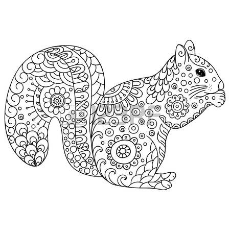 450x450 Drawn Squirrel Printable