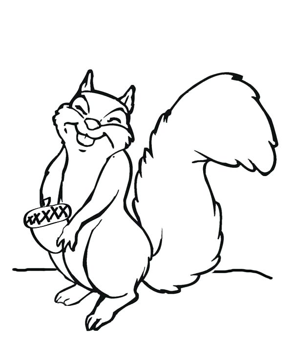 600x738 Coloring Pages Of Squirrels Coloring Es Luxury Squirrel Drawing
