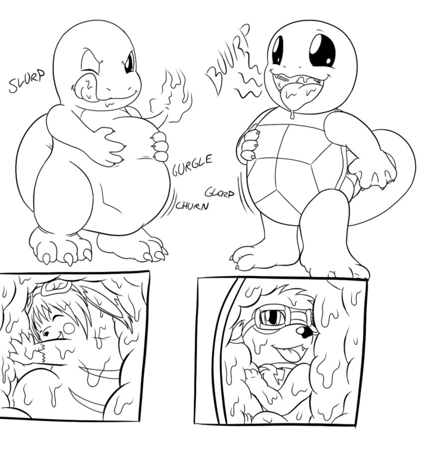 867x922 Full Charmander And Squirtle By Saber Th