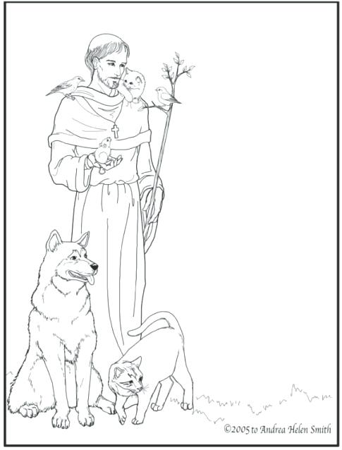 485x638 St Francis Of Assisi Coloring Pages Related Posts Catholic Saints