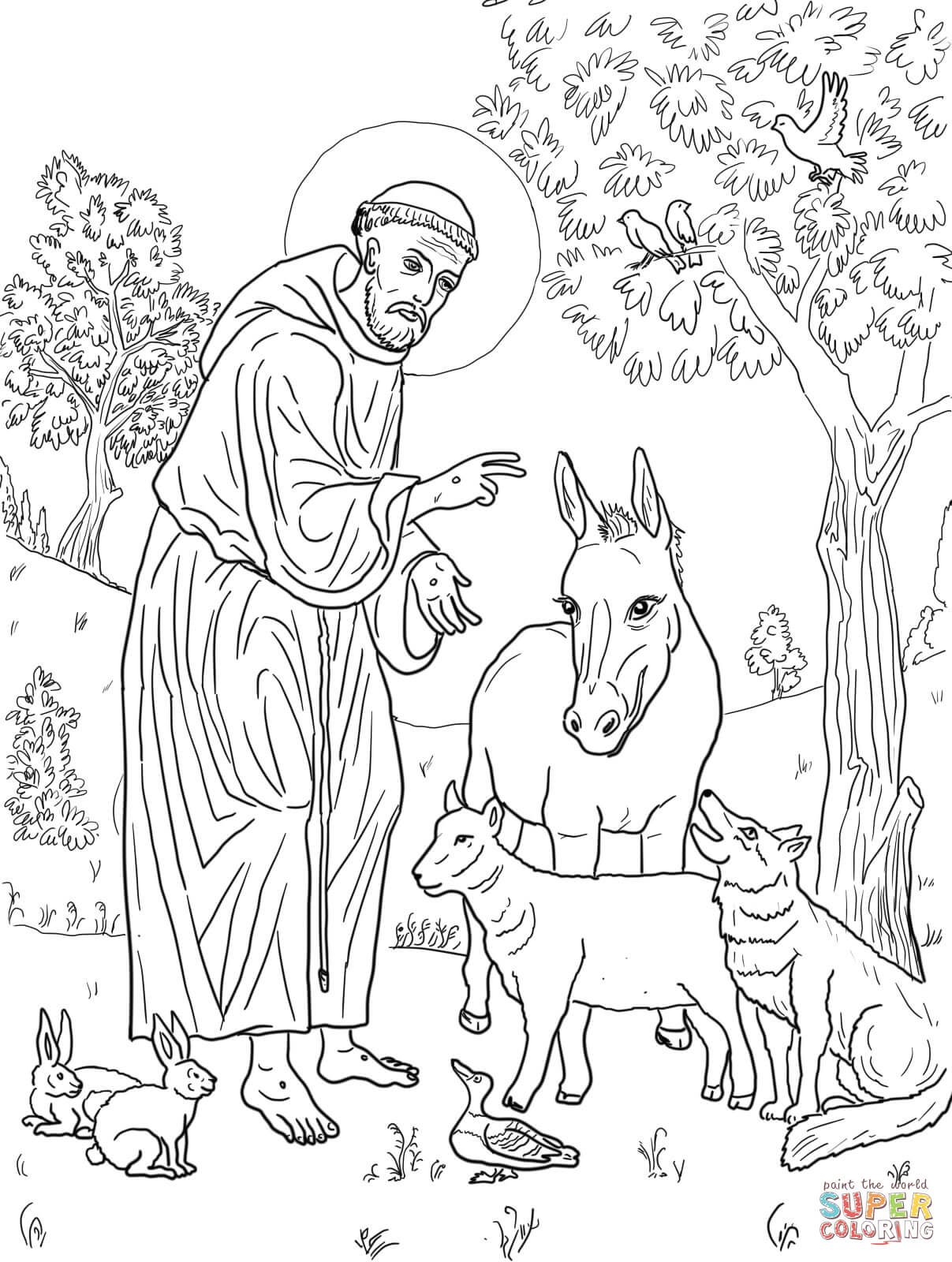 1207x1600 St Francis Of Assisi Coloring Pages