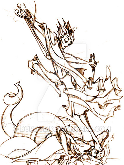 400x534 St. Michael Rough Sketch By Bordge