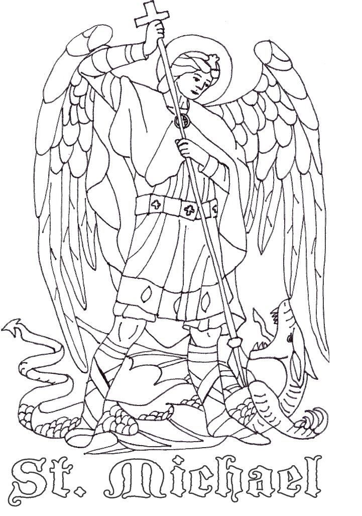 721x1027 St Michael Coloring Page Coloring Page For Kids