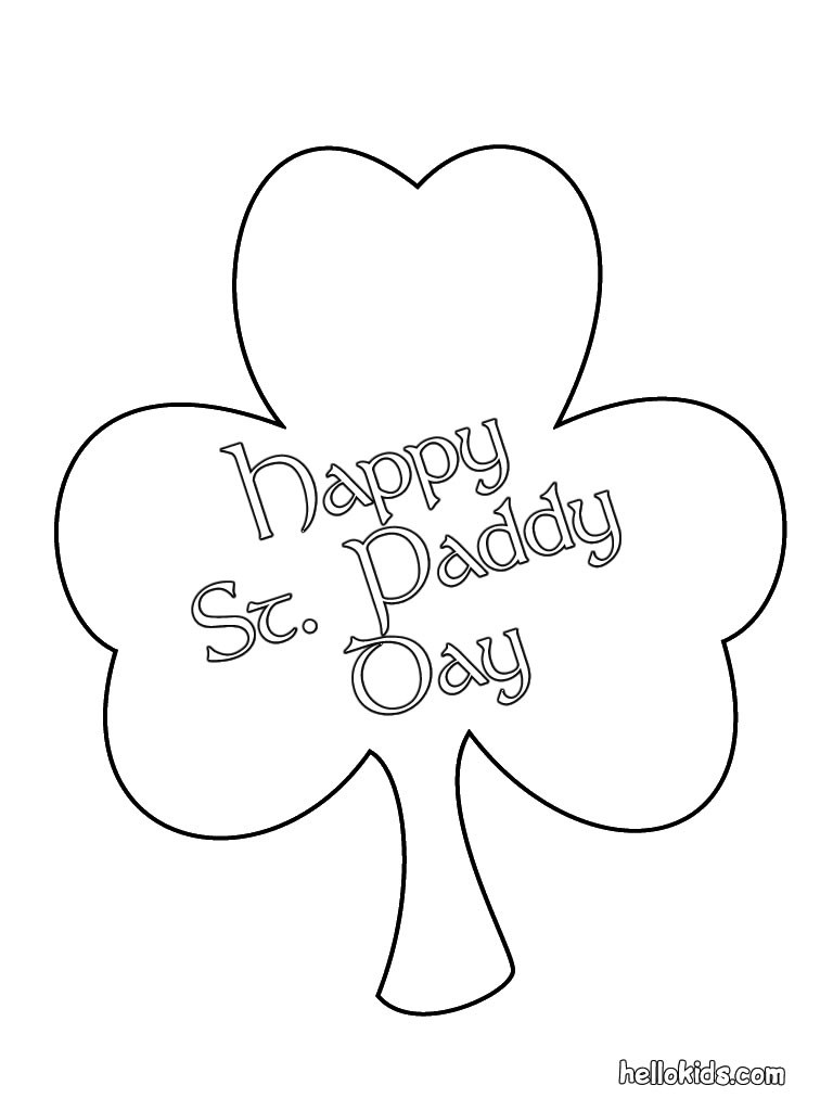 768x1024 Happy St. Paddy Day Coloring Pages